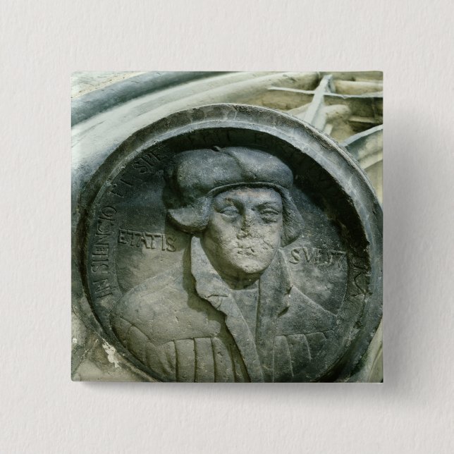 Martin Luther som åldras 57 med Luther'sen, steg Knapp (Framsida)