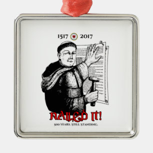 Martin Luther spikade det! Julgransprydnad Metall