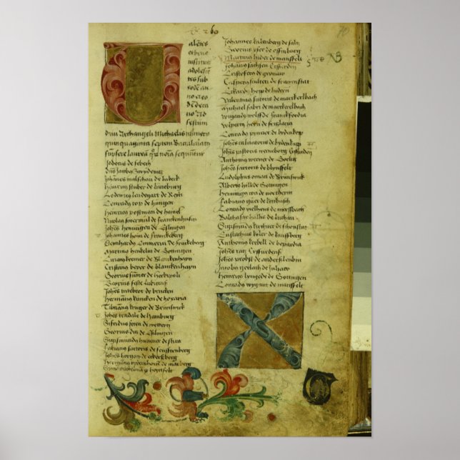 Martin Luthers inskrivning i lakan Poster (Framsidan)