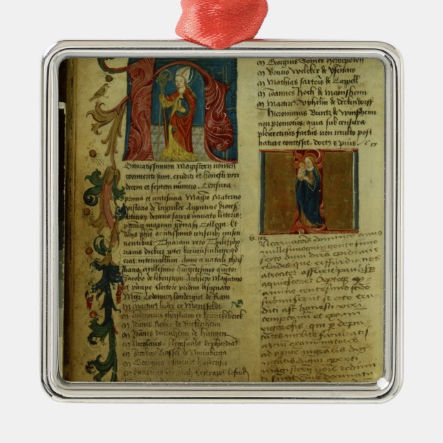 Martin Luthers inskrivning Julgransprydnad Metall (Framsidan)