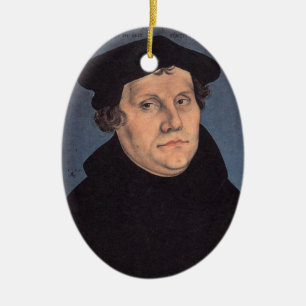 Martin och Katherina (von Bora) Luther Julgransprydnad Keramik