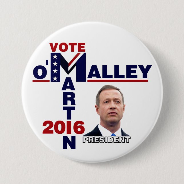 Martin O'Malley för presidenten 2016 Knapp (Framsida)