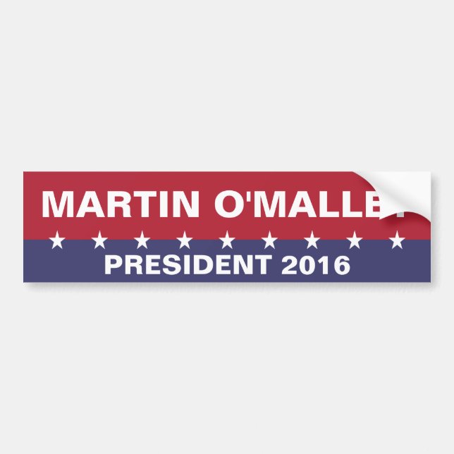MARTIN O'MALLEY till president 2016 Bildekal (Framsidan)
