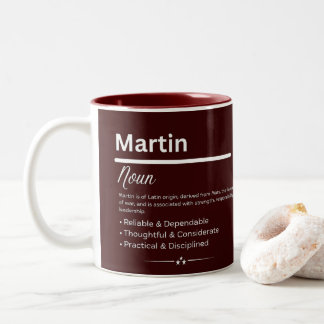 Martin Personalized Name Två-Tonad Mugg