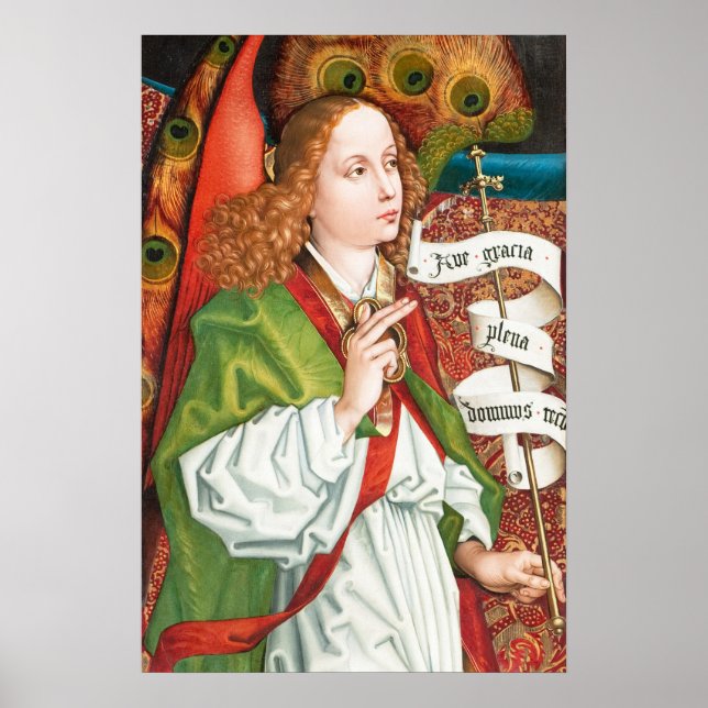 Martin Schongauer Annunciation ängel Orlier altar Poster (Framsidan)