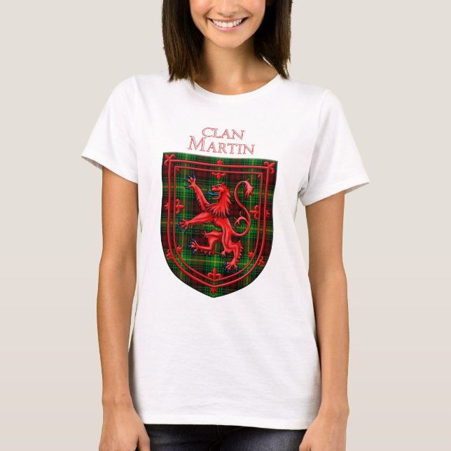 Martin Tartan Scottish Play Lejon Rampant T Shirt (Framsida)