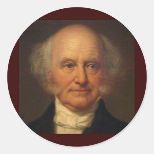 Martin Van Buren 8 Runt Klistermärke