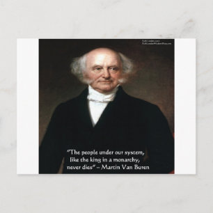 Martin Van Buren "Amerikaner lever" Visdomsgåvor Vykort