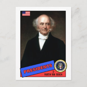 Martin Van Buren Baseball Card Vykort