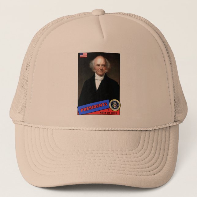 Martin Van Buren Basebollkort Truckerkeps (Framsida)