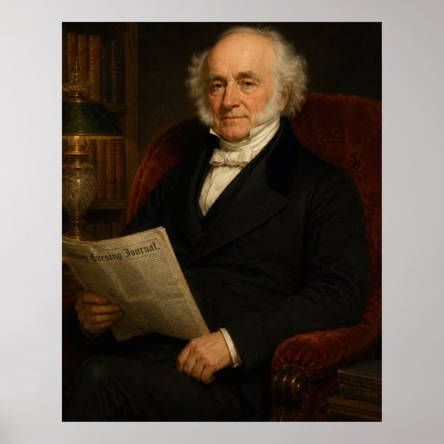 Martin Van Buren Bibliotek Porträtt Poster (Framsidan)