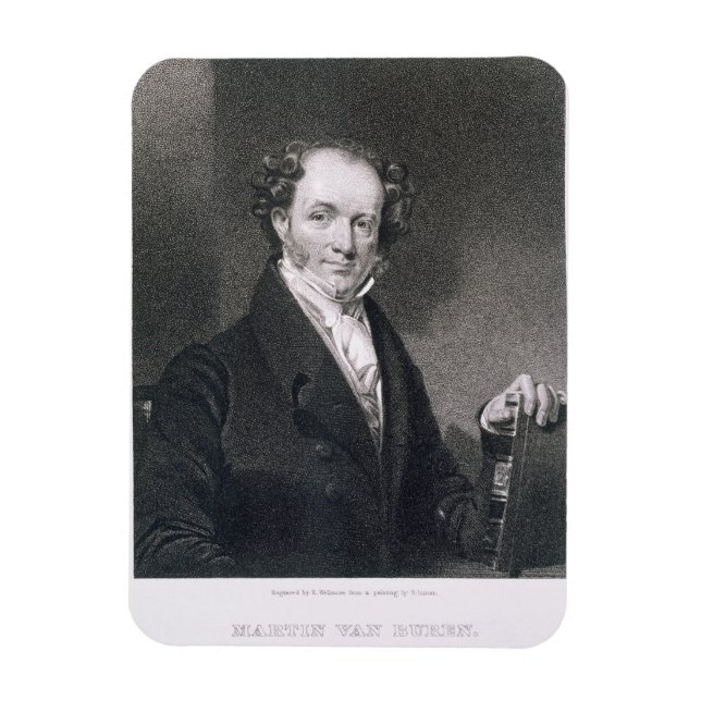 Martin Van Buren, graverad av E. Wellmore (engravi Magnet (Vertikal)
