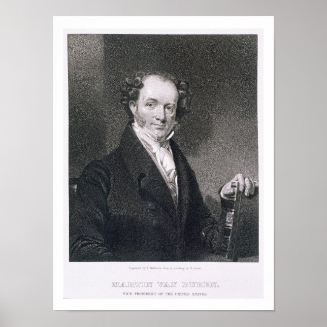 Martin Van Buren, graverad av E. Wellmore (engravi Poster (Framsidan)