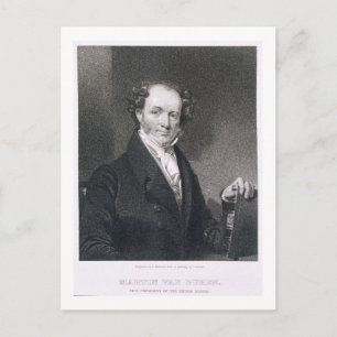 Martin Van Buren, graverad av E. Wellmore (engravi Vykort