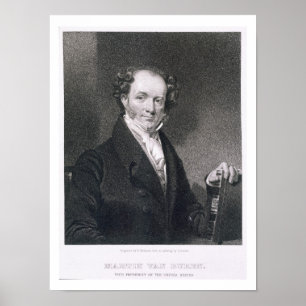 Martin Van Buren som inristas av E. Wellmore Poster