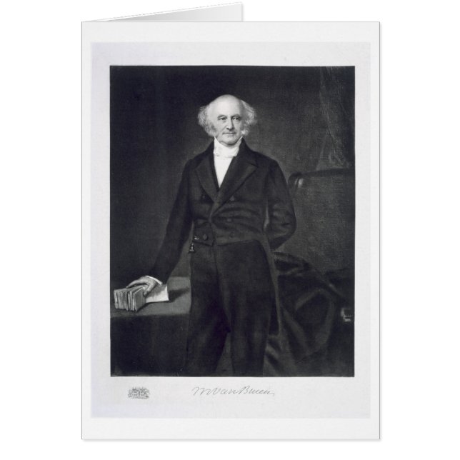 Martin Van Buren, USA:s åttonde president Hälsningskort (Framsidan)