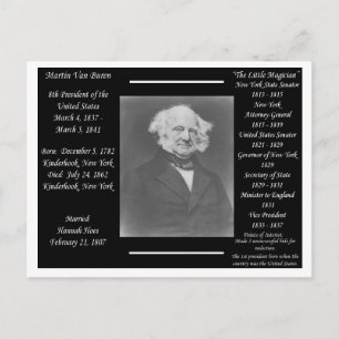 Martin Van Buren Vykort