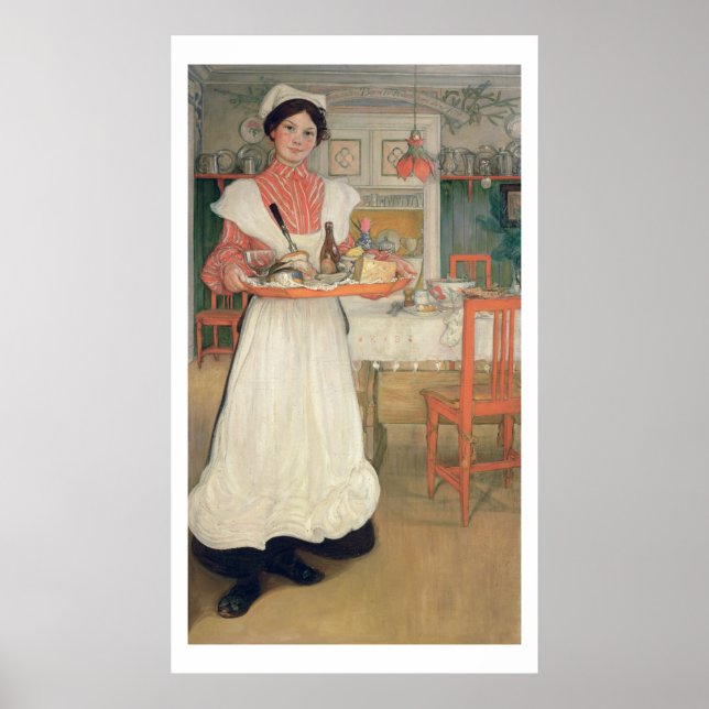 Martina Carries Breakfast på ett fack, 1904 Poster (Framsidan)