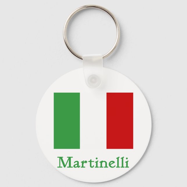 Martinelli Italienska Flagga Nyckelring (Framsida)