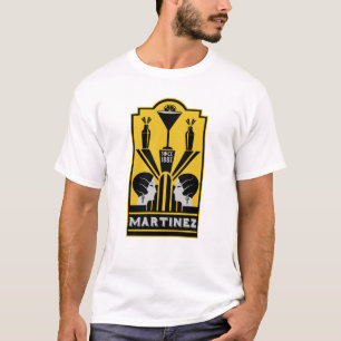 Martinez Cocktail Art Deco T Shirt