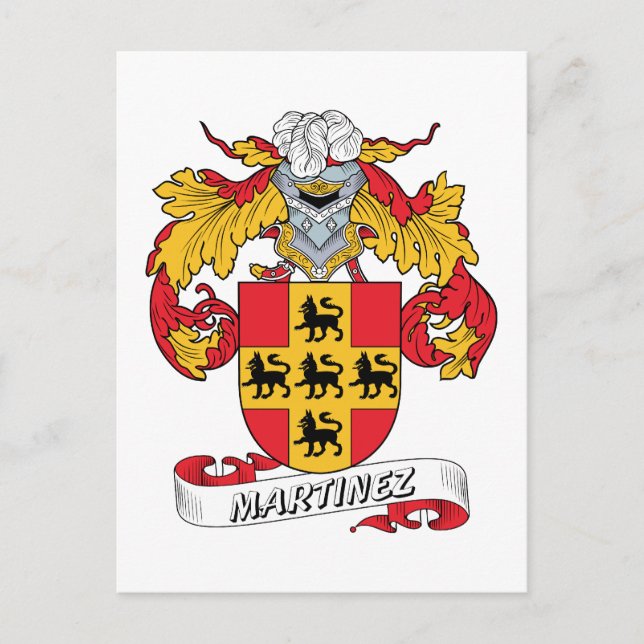 Martinez Family Crest Vykort (Framsida)