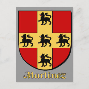 Martinez Family Shield-vykort Vykort