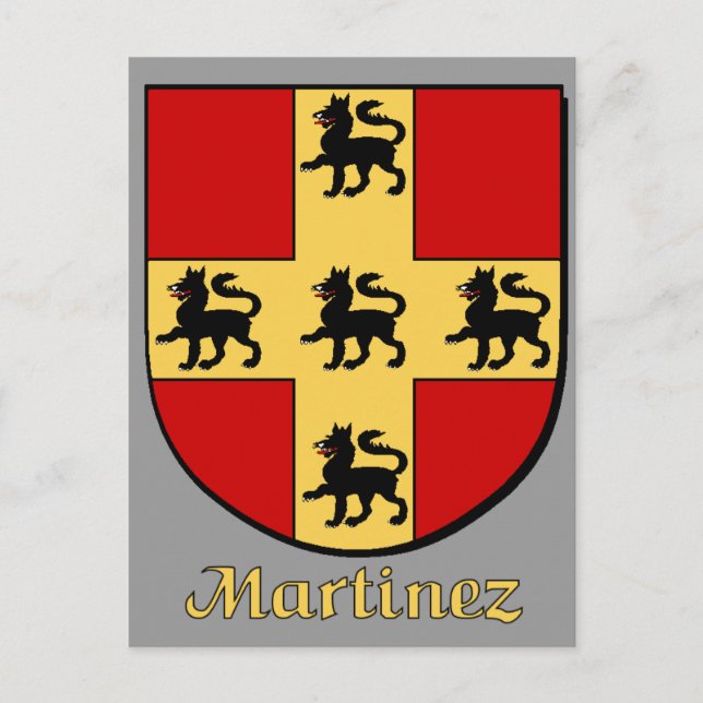 Martinez Family Shield-vykort Vykort (Framsida)
