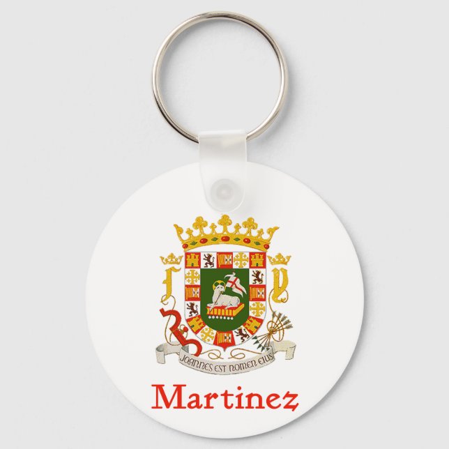 Martinez Shield of Puerto Rico Nyckelring (Framsida)