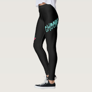 Martini - Alcohol Drink Pop Art, Rosa och turkos Leggings