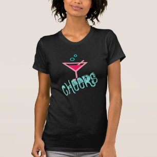 Martini - Alcohol Drink Pop Art, Rosa och turkos T Shirt