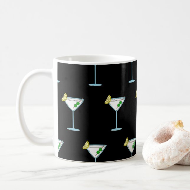 Martini Älskare Cocktail Glas Bartender Alkohol Kaffemugg (Med munk)