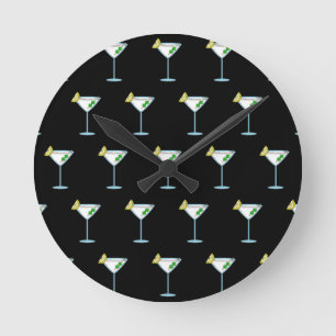 Martini Älskare Cocktail Glas Bartender Alkohol Rund Klocka