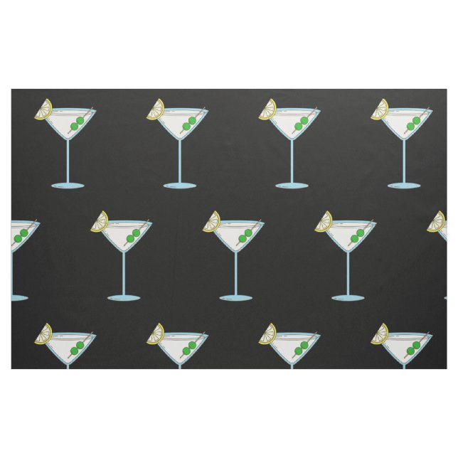 Martini Älskare Cocktail Glas Bartender Alkohol Tyg (Fat Quarter)