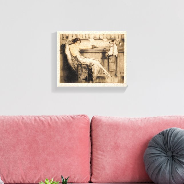 Martini av Louis Icart Canvastryck (Insitu (Vardagsrum))