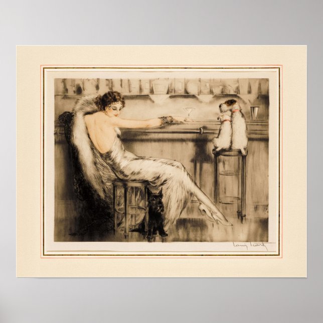 Martini av Louis Icart Poster (Framsidan)