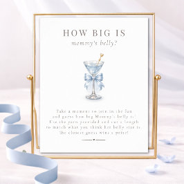 Martini Baby Shower Hur Stor Är Mammans Mage Skylt