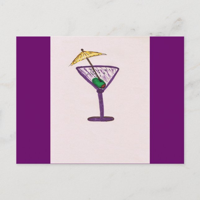 Martini Bachelorette Vykort (Framsida)