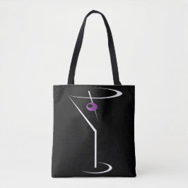 Martini Bartender Bag - Martini Glass Bartending Tygkasse