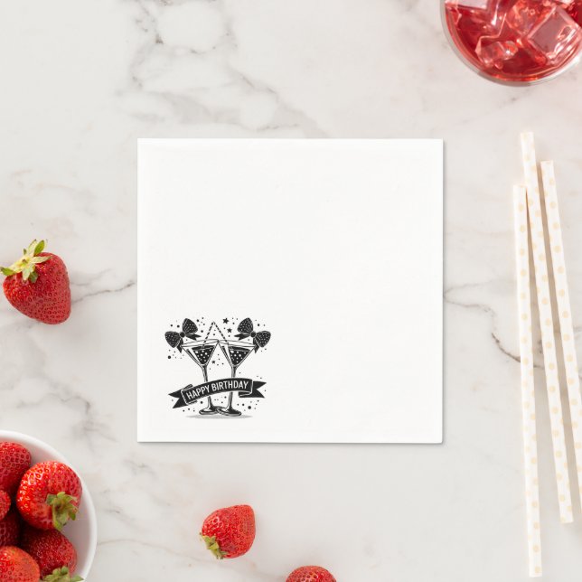 Martini Birthday Bow Pappersservett (Insitu)