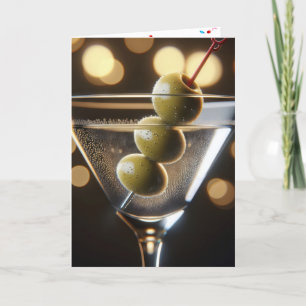 Martini Birthday Drink Kort
