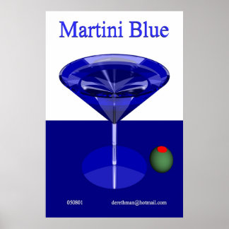 Martini Blue (tryck) Poster