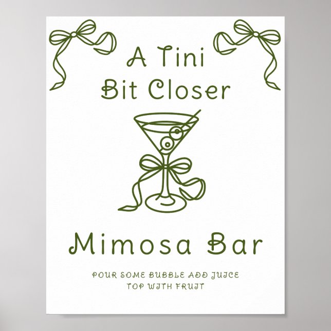 Martini Bow Möhippa Mimosa pub Poster (Framsidan)