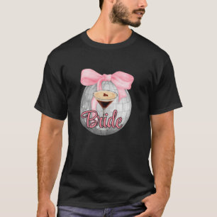 Martini Bride Coquette Rosa Bows Disco Boll Bachel T Shirt