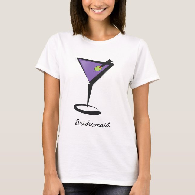 Martini bridesmaids brudens sida shirts tröja (Framsida)