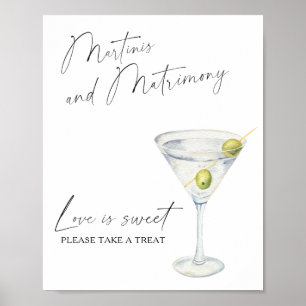 Martini bröllopsdusch Kärlek är sött, ta en godis Poster