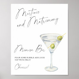 Martini Bröllopsdusch Mimosa bar Poster