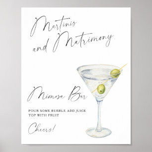 Martini Bröllopsdusch Mimosa bar Poster