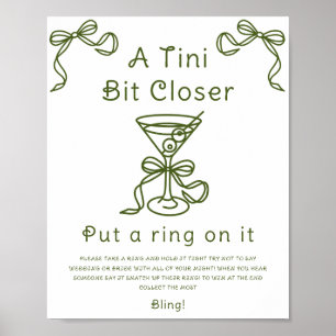 Martini bröllopsdusch Sätt en ring på det spel Poster