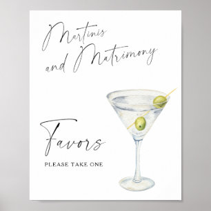 Martini bröllopsduschen presenter, ta en poster