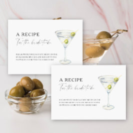 Martini brudfest Recept för bruden Tilläggskort